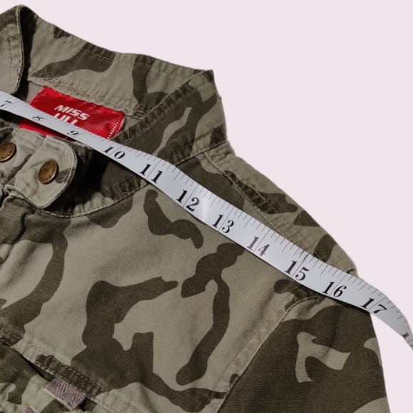 MISS LILI Cropped Zip-up Green Camo Jacket - Picture 4 of 12
